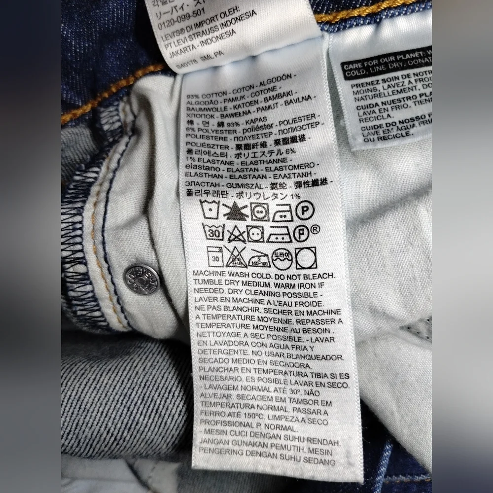 Levi's Dark Blue Ankle Jeans - Picture 12 of 12